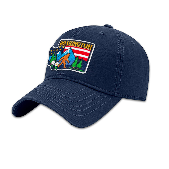 Washington State Embroidered Patch Baseball Cap – Pacific Northwest Adventure Souvenir Hat