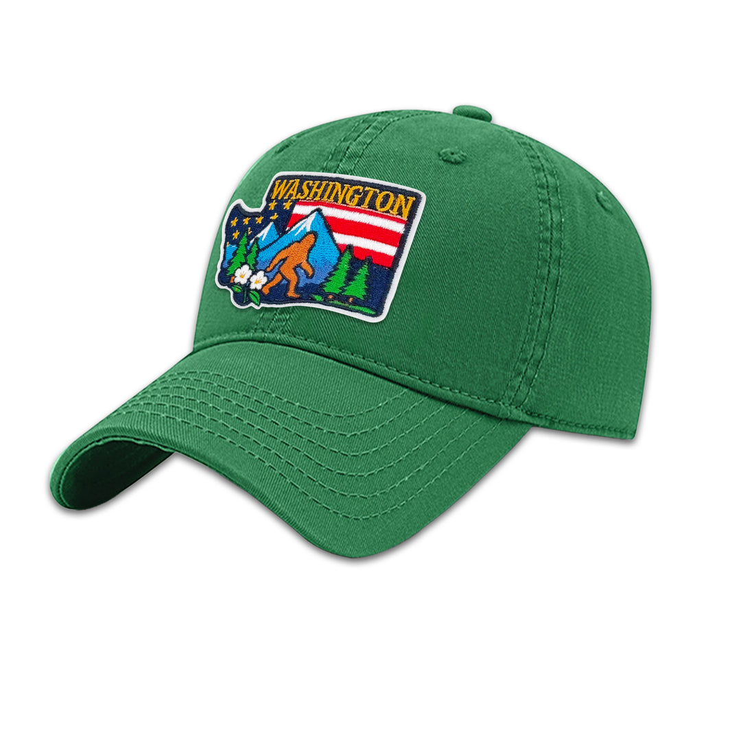 Washington State Embroidered Patch Baseball Cap – Pacific Northwest Adventure Souvenir Hat