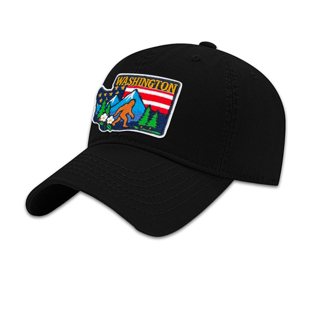 Washington State Embroidered Patch Baseball Cap – Pacific Northwest Adventure Souvenir Hat