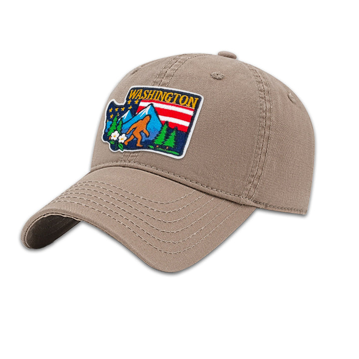 Washington State Embroidered Patch Baseball Cap – Pacific Northwest Adventure Souvenir Hat