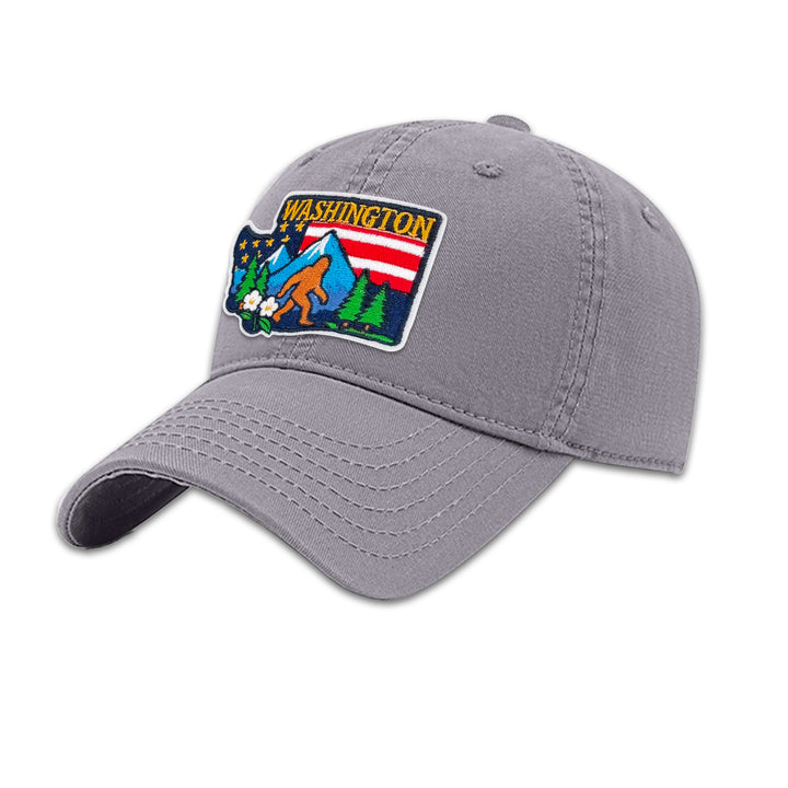 Washington State Embroidered Patch Baseball Cap – Pacific Northwest Adventure Souvenir Hat