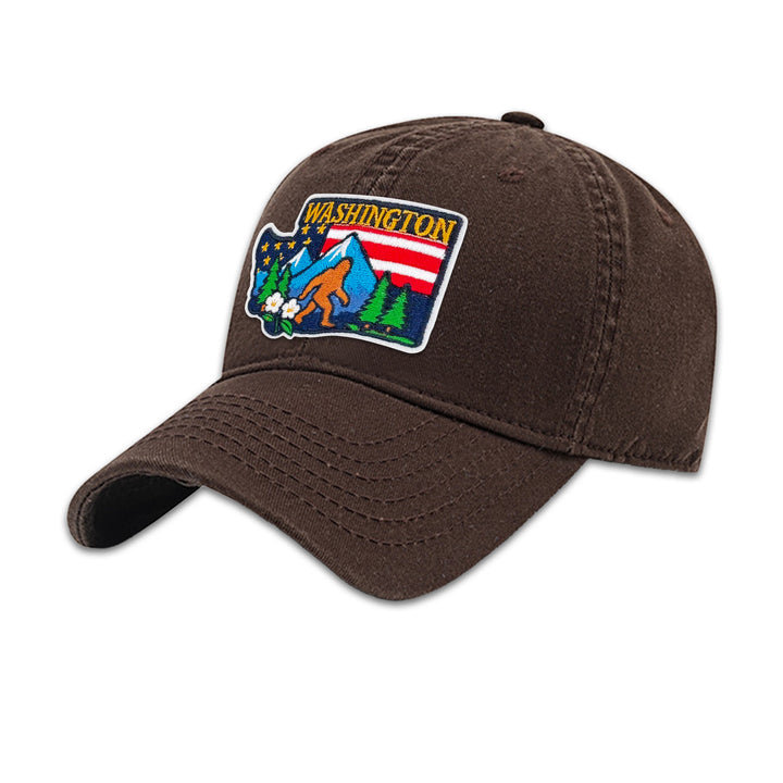 Washington State Embroidered Patch Baseball Cap – Pacific Northwest Adventure Souvenir Hat