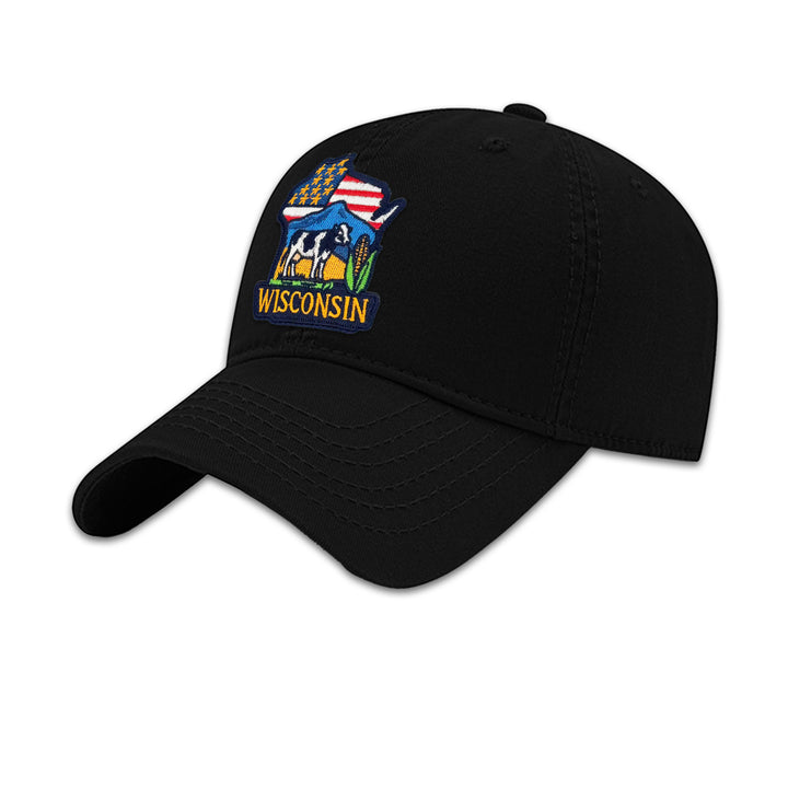 Wisconsin State Pride Embroidered Patch Baseball Cap for Everyday Wear