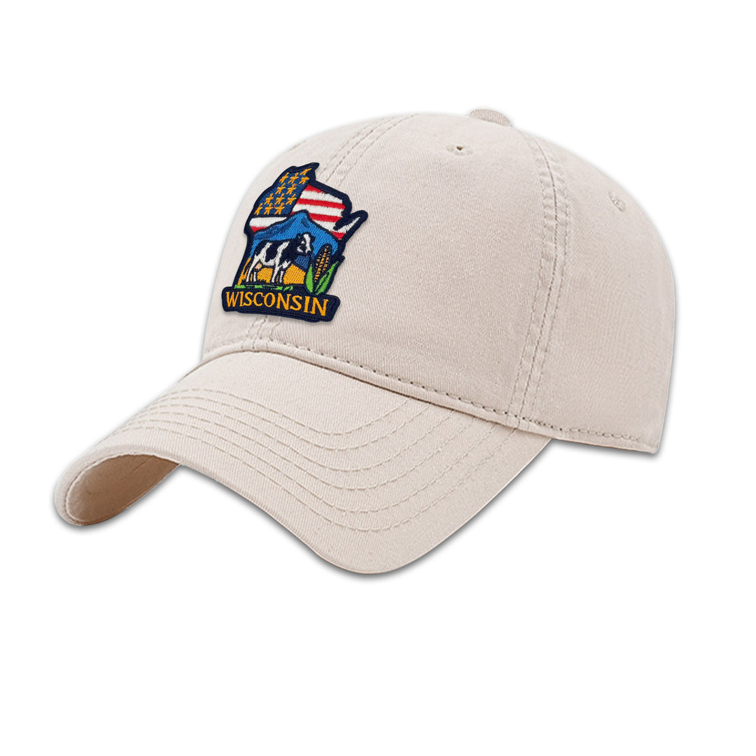 Wisconsin State Pride Embroidered Patch Baseball Cap for Everyday Wear