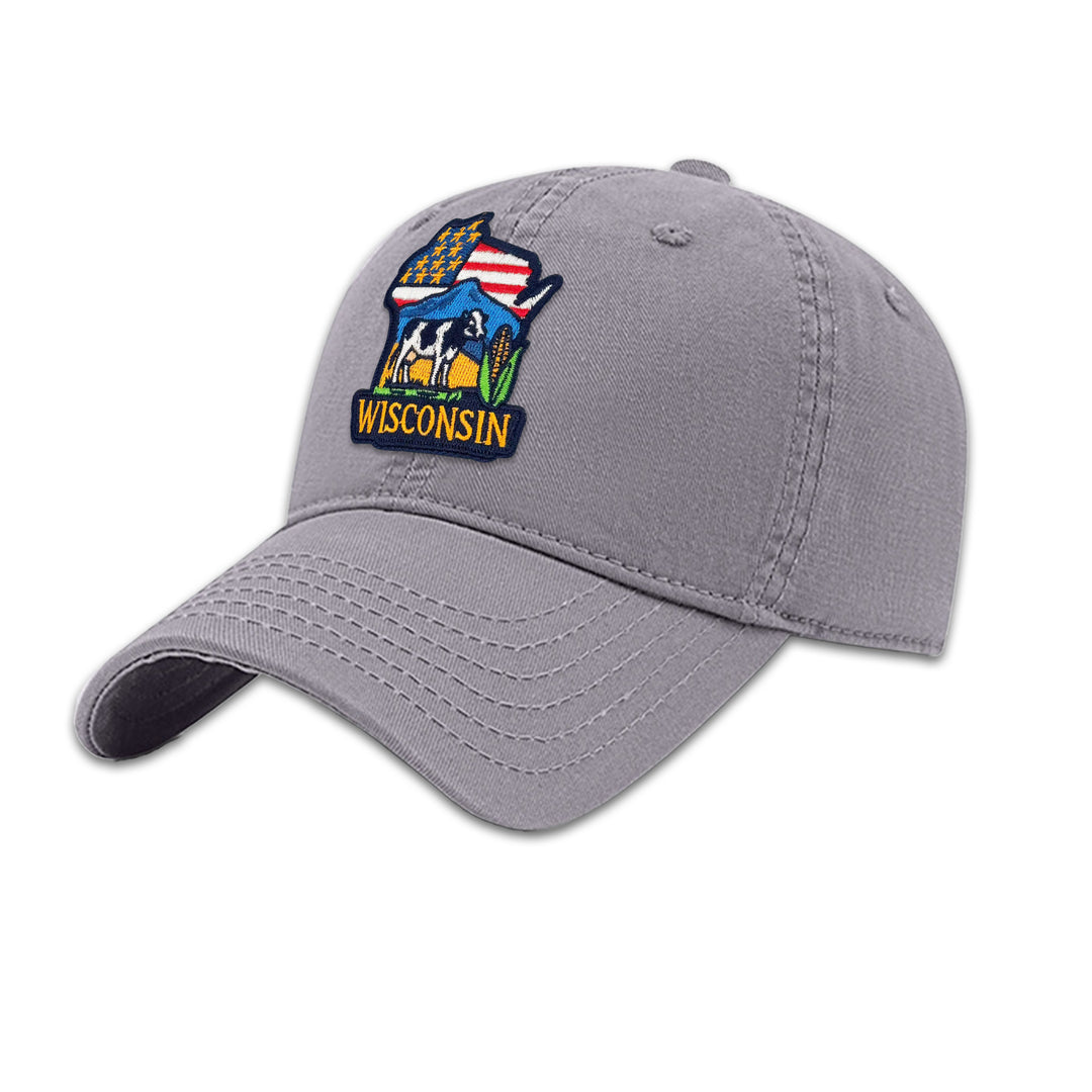 Wisconsin State Pride Embroidered Patch Baseball Cap for Everyday Wear