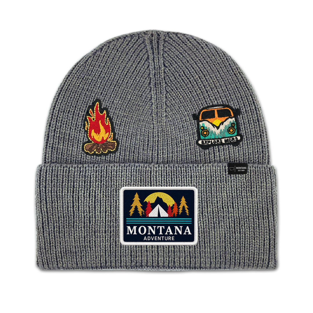 Montana Adventure Camping Knit Beanie for Outdoor Travel