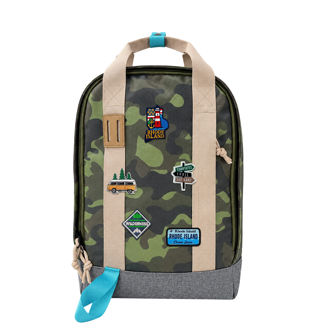 Rhode Island Ocean Heritage Laptop Backpack | Waterproof Coastal Travel Backpack for Seaside Gift Shops