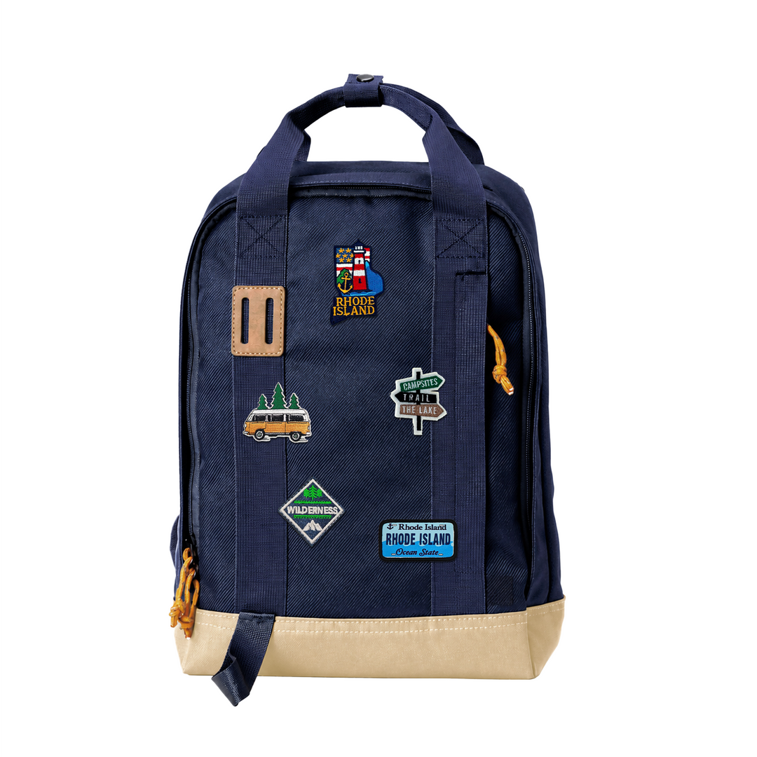 Rhode Island Ocean Heritage Laptop Backpack | Waterproof Coastal Travel Backpack for Seaside Gift Shops