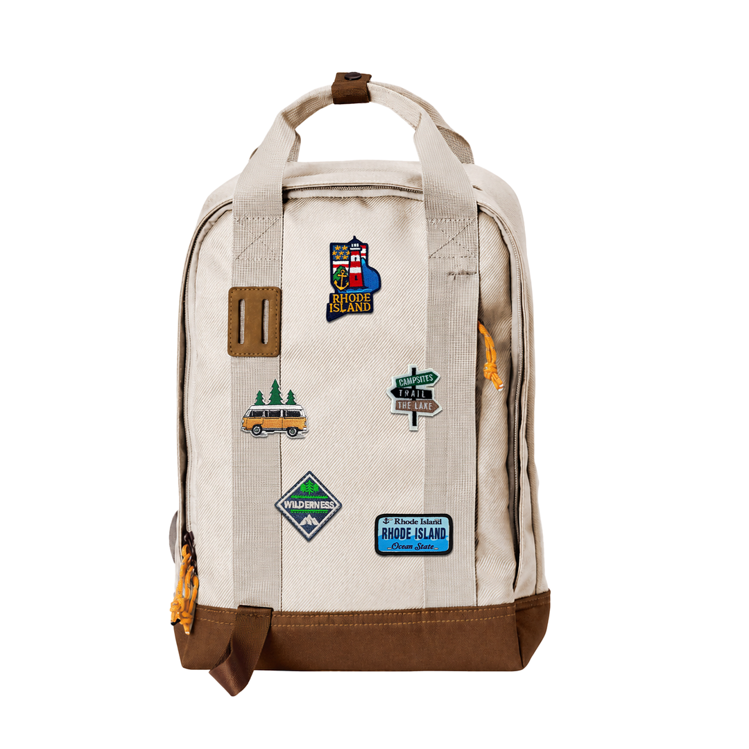 Rhode Island Ocean Heritage Laptop Backpack | Waterproof Coastal Travel Backpack for Seaside Gift Shops
