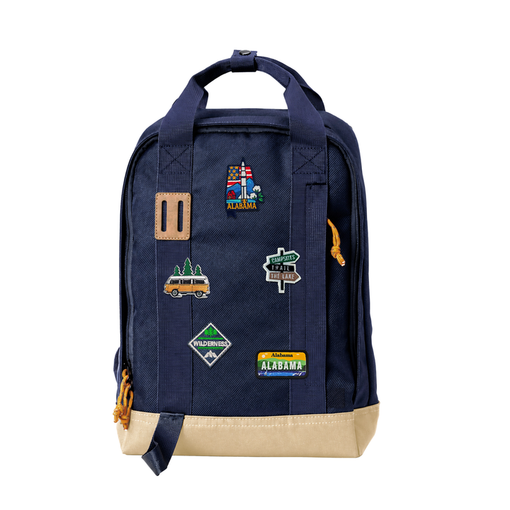 Alabama Heritage Laptop Backpack | Waterproof Vintage Patch Travel Bag for Outdoor Retailers