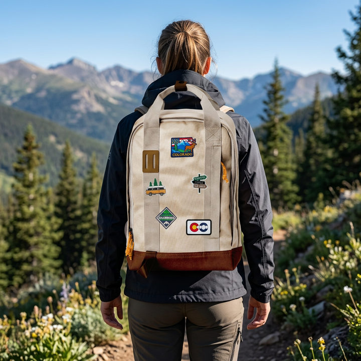 Colorado Adventure Patch Backpack – Outdoor Travel Daypack
