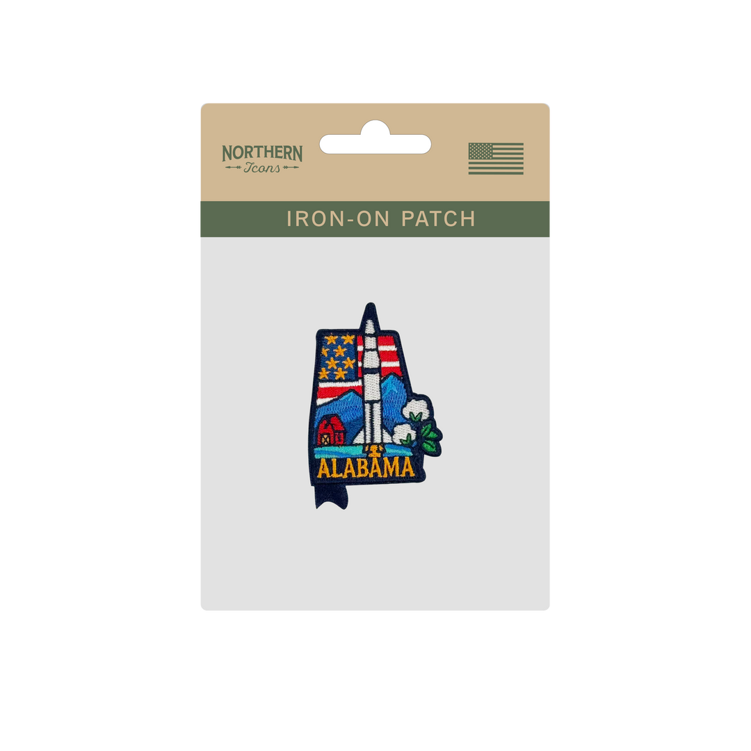 Alabama State Rocket Embroidered Patch Iron On Souvenir Badge