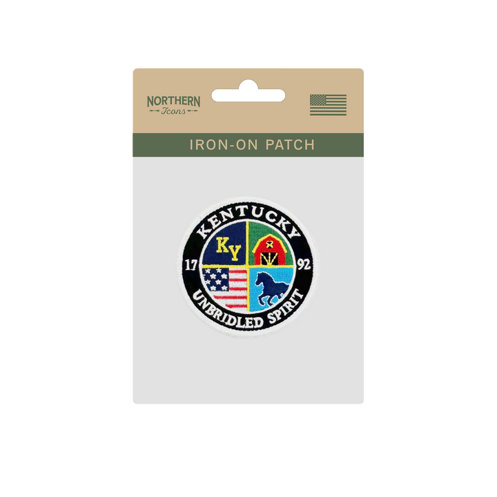 Kentucky Unbridled Spirit Embroidered Patch, Vintage State Patch Iron-On