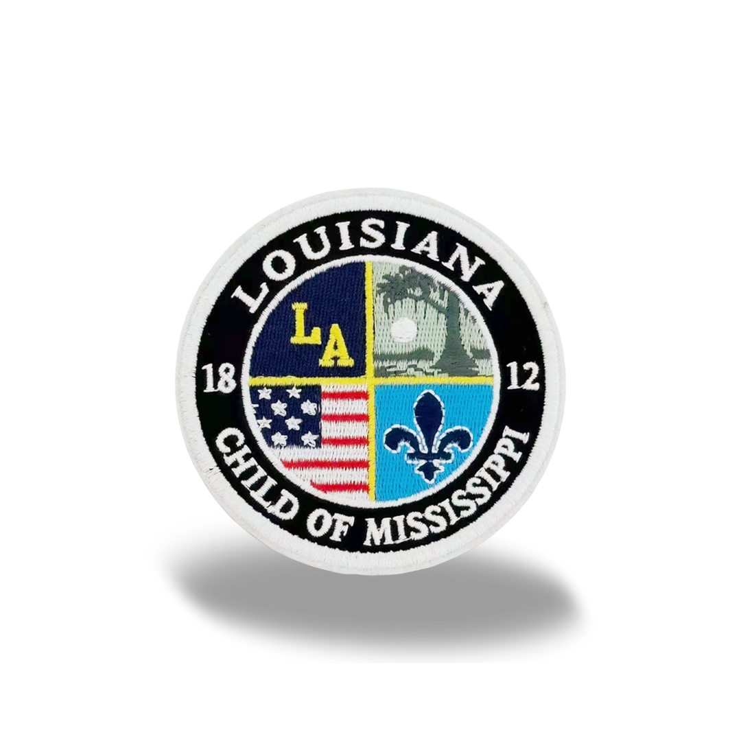 Louisiana State Heritage Embroidered Patch ¨C Child of Mississippi Vintage Badge