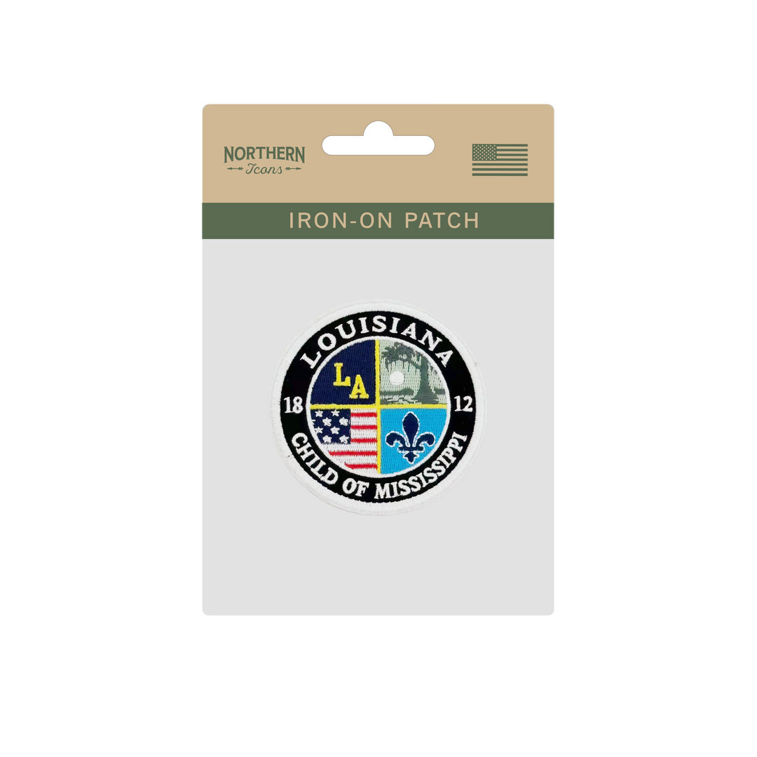 Louisiana State Heritage Embroidered Patch ¨C Child of Mississippi Vintage Badge
