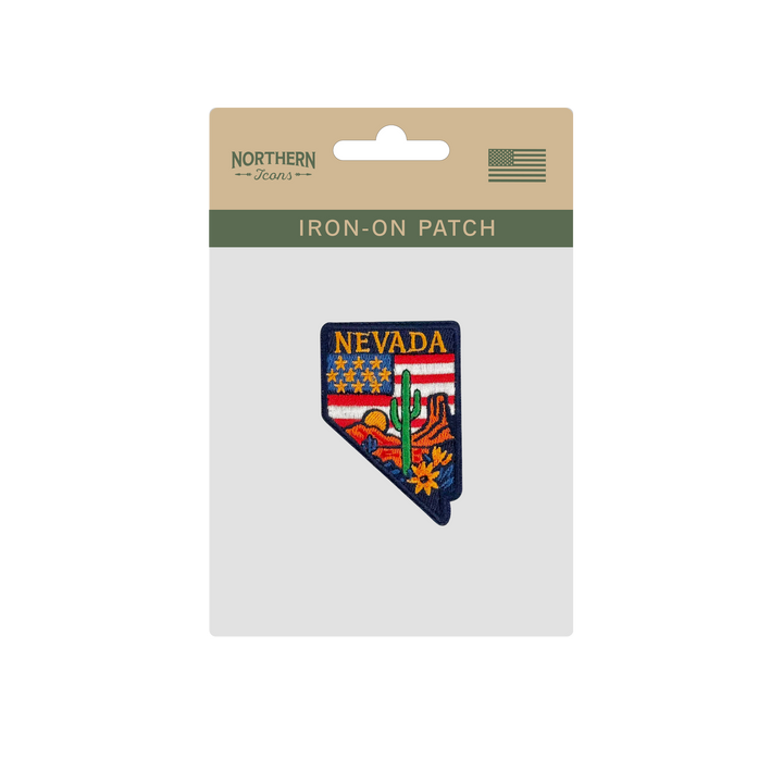 Nevada Desert Cactus Embroidered Patch Iron On State Souvenir Patch