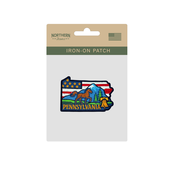 Pennsylvania Mountain Horse Embroidered Patch Iron On State Souvenir Patch