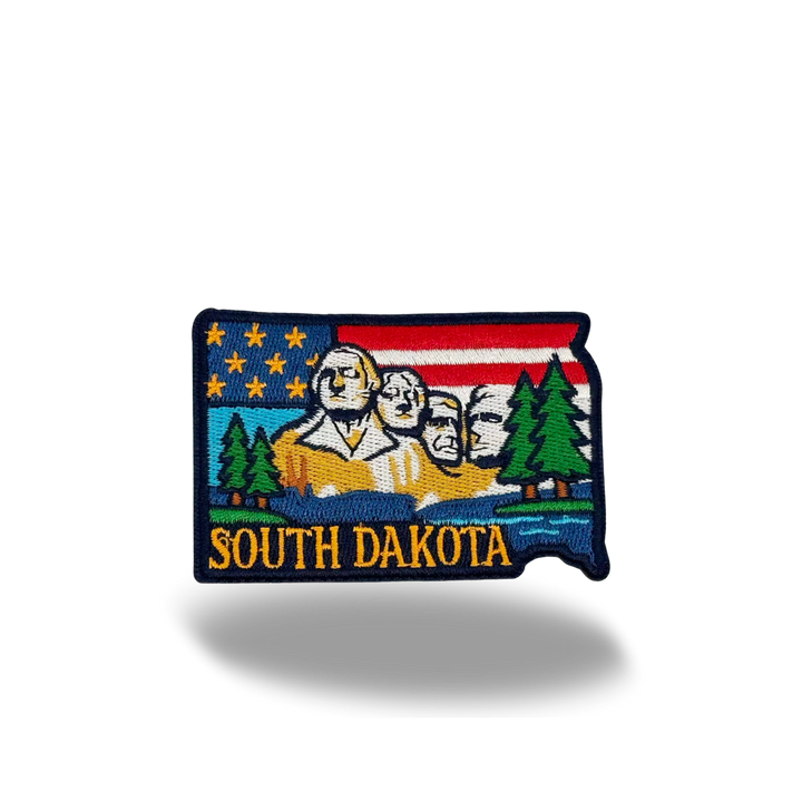South Dakota Mount Rushmore Embroidered Patch Iron On State Souvenir Badge