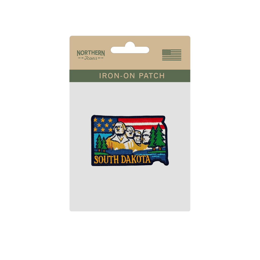 South Dakota Mount Rushmore Embroidered Patch Iron On State Souvenir Badge