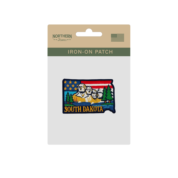South Dakota Mount Rushmore Embroidered Patch Iron On State Souvenir Badge