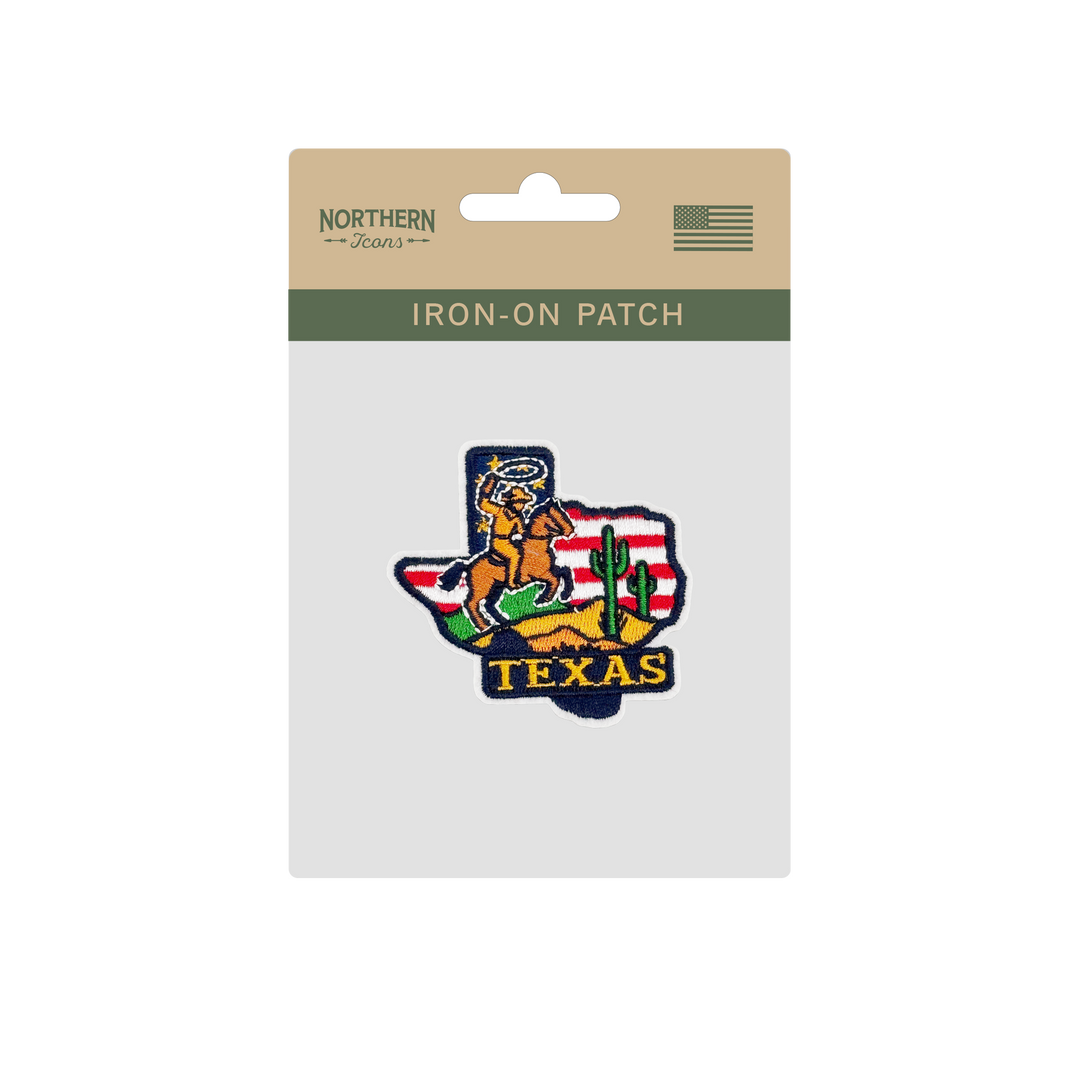 Texas Cowboy Rodeo Embroidered Patch Iron On State Souvenir Patch