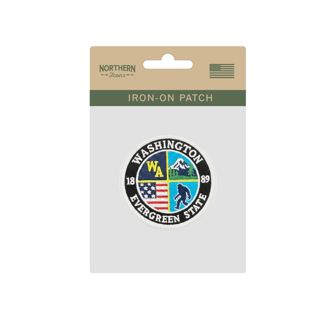 Washington Evergreen State Embroidered Patch Vintage State Patch Travel Souvenir