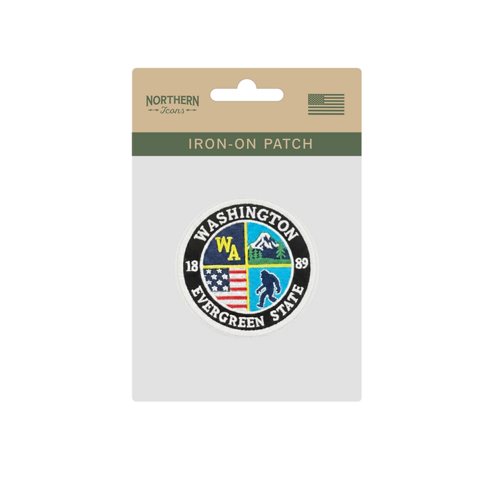 Washington Evergreen State Embroidered Patch Vintage State Patch Travel Souvenir