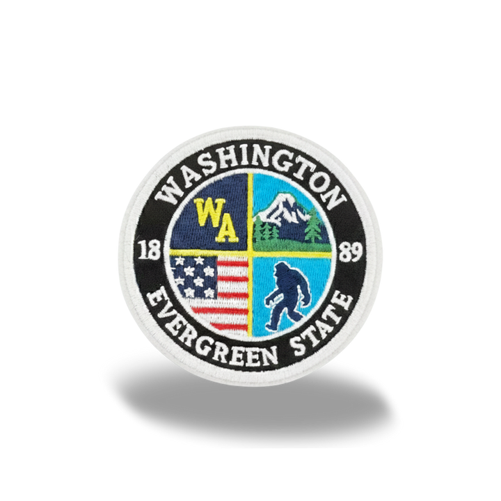 Washington Evergreen State Embroidered Patch Vintage State Patch Travel Souvenir