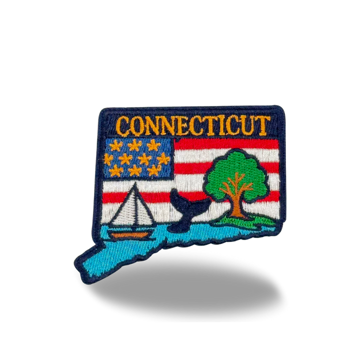 Connecticut State Embroidered Patch Baseball Cap – Coastal Travel Souvenir Hat