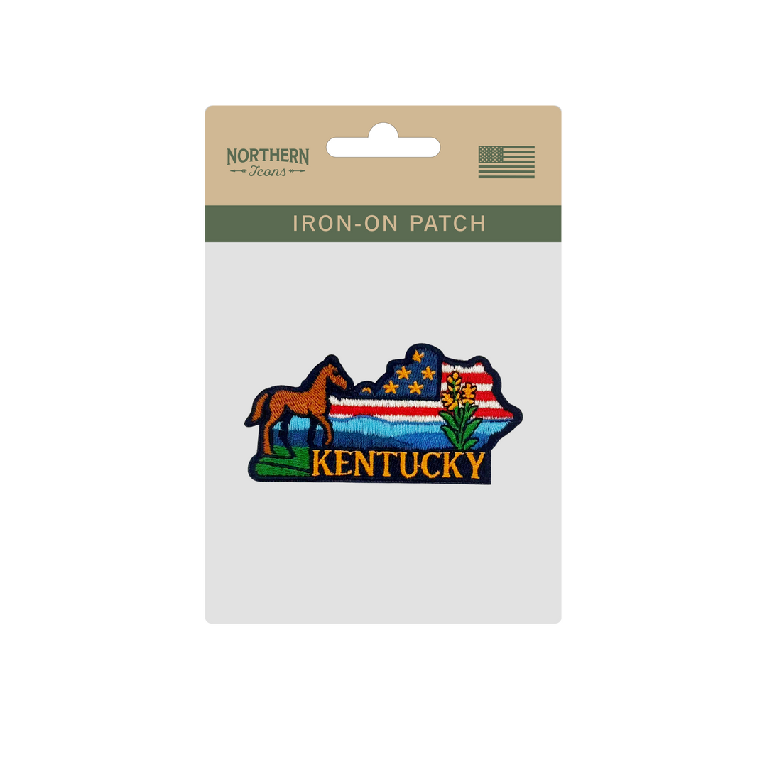 Kentucky Horse Embroidered Patch Baseball Cap – Kentucky State Souvenir Hat with Horse & Goldenrod Design
