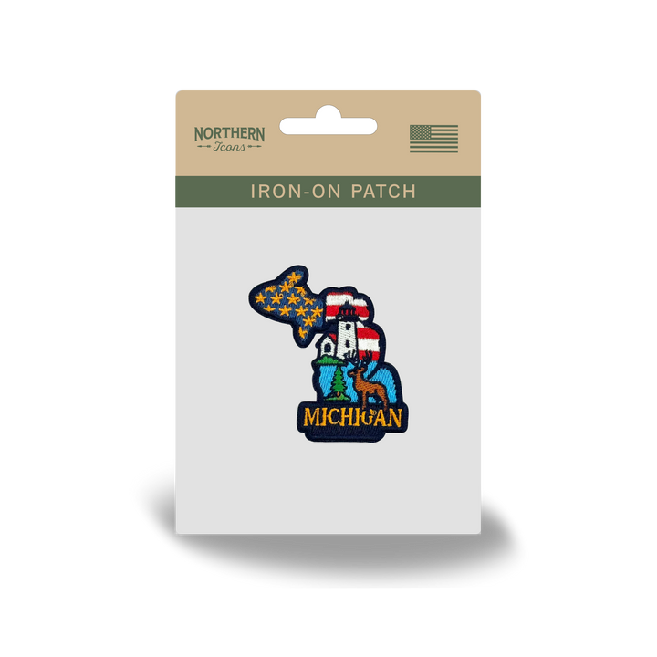 Michigan Washed Cotton Twill Baseball Cap with Vintage Patch for Men Women