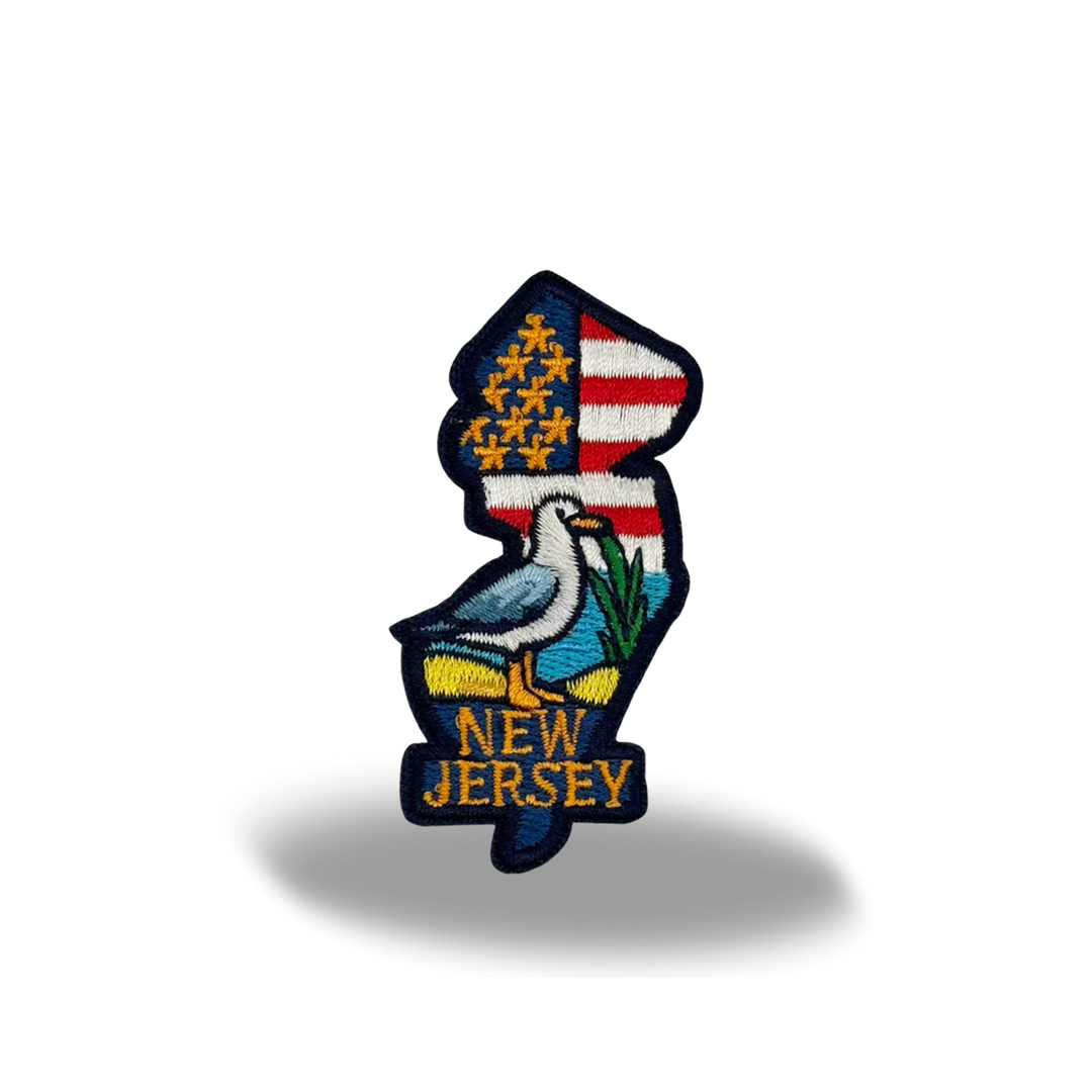 New Jersey State Embroidered Patch Baseball Cap – Coastal Wildlife Souvenir Hat