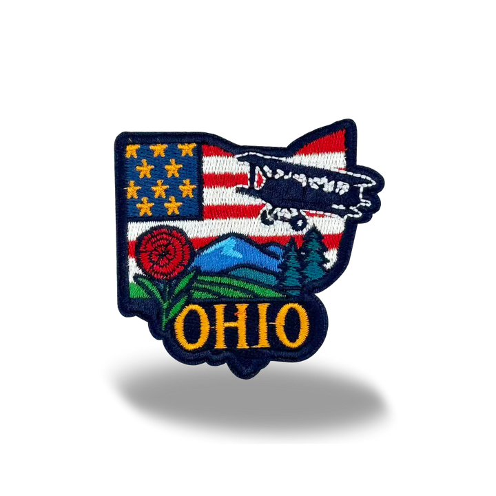 Ohio Washed Baseball Cap | Vintage Cotton Twill Adjustable Hat | Embroidered Ohio Travel Souvenir Cap