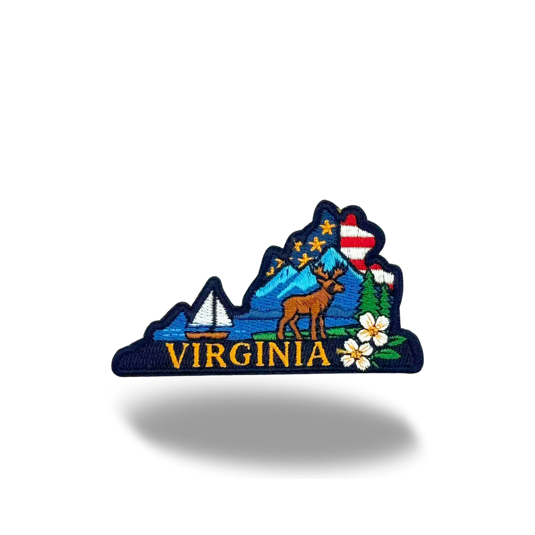 Virginia Washed Baseball Cap | Vintage Cotton Twill Adjustable Hat | Embroidered Virginia Travel Souvenir Cap