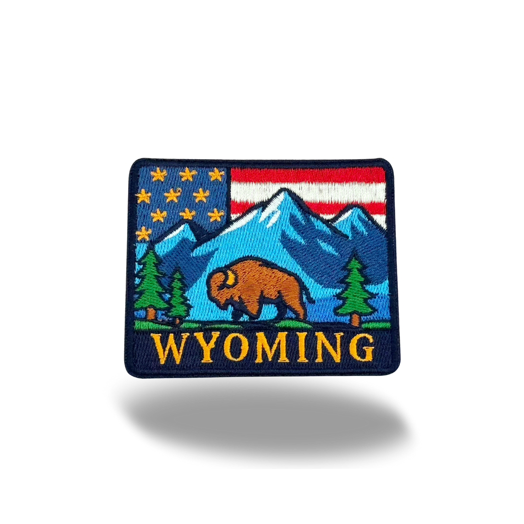 Wyoming Washed Baseball Cap | Vintage Cotton Twill Adjustable Hat | Embroidered Wyoming Travel Souvenir Cap