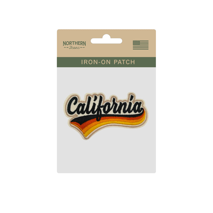 Arkansas Retro Script Embroidered Iron-On Patch | Vintage State Name Travel Souvenir Applique for Jackets, Hats & Backpacks