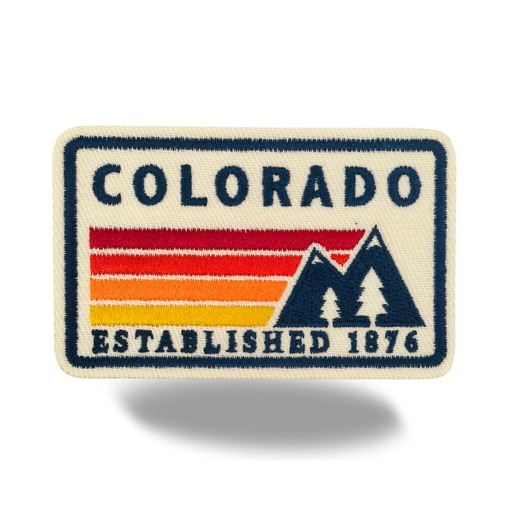 Colorado Mountain Embroidered Iron-On Patch – Rocky Mountain State Souvenir Patch