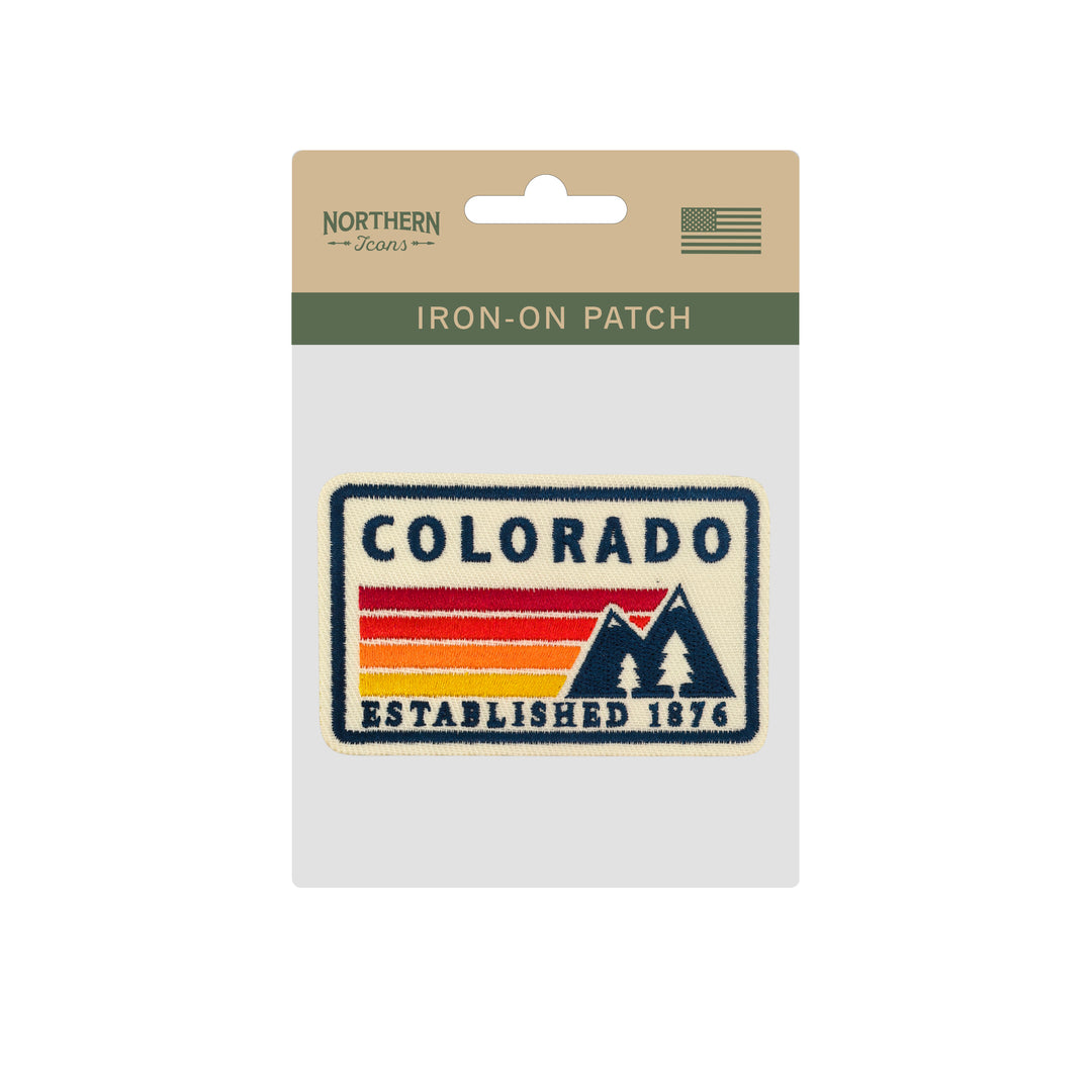 Colorado Mountain Embroidered Iron-On Patch – Rocky Mountain State Souvenir Patch