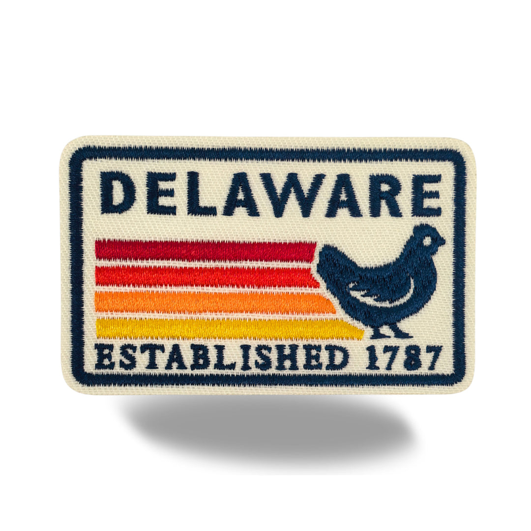 Delaware Blue Hen Embroidered Iron-On Patch – First State Souvenir Patch