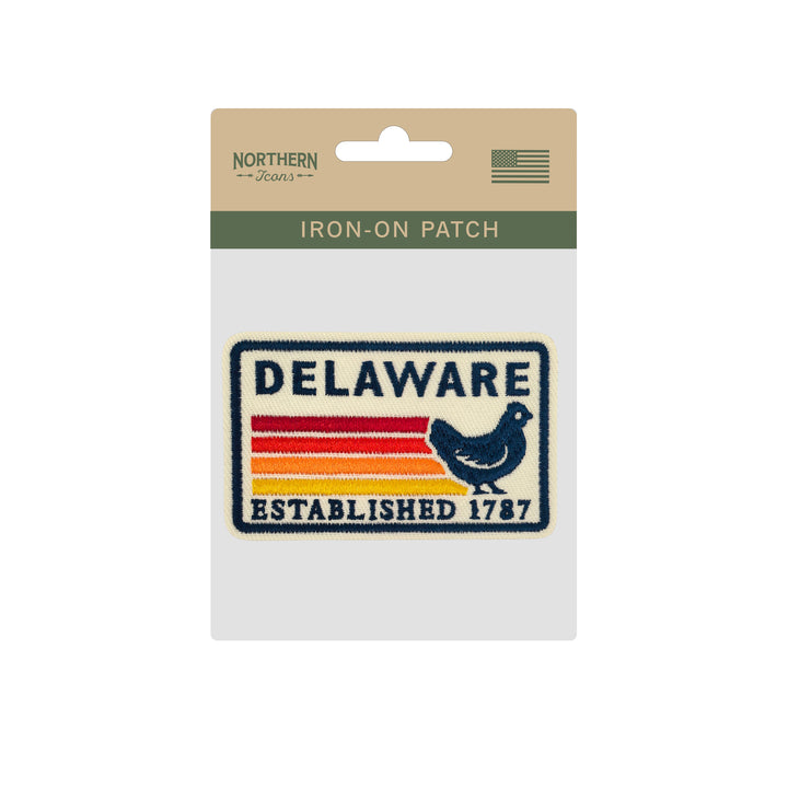 Delaware Blue Hen Embroidered Iron-On Patch – First State Souvenir Patch