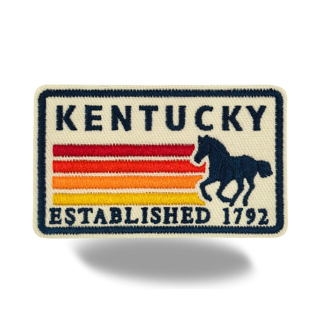 Kentucky Horse Embroidered Iron-On Patch – Vintage State Souvenir Patch