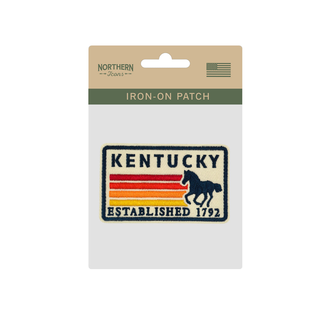 Kentucky Horse Embroidered Iron-On Patch – Vintage State Souvenir Patch
