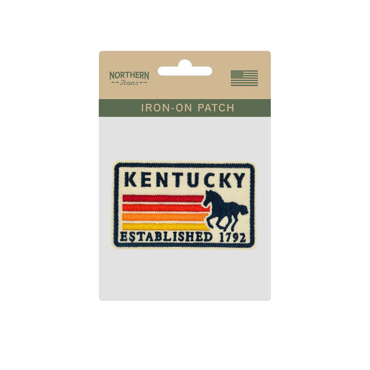 Kentucky Horse Embroidered Iron-On Patch – Vintage State Souvenir Patch