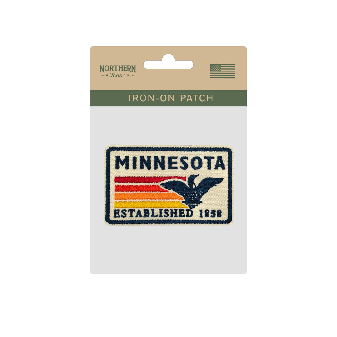 Minnesota Loon Embroidered Iron-On Patch – Vintage State Souvenir Patch