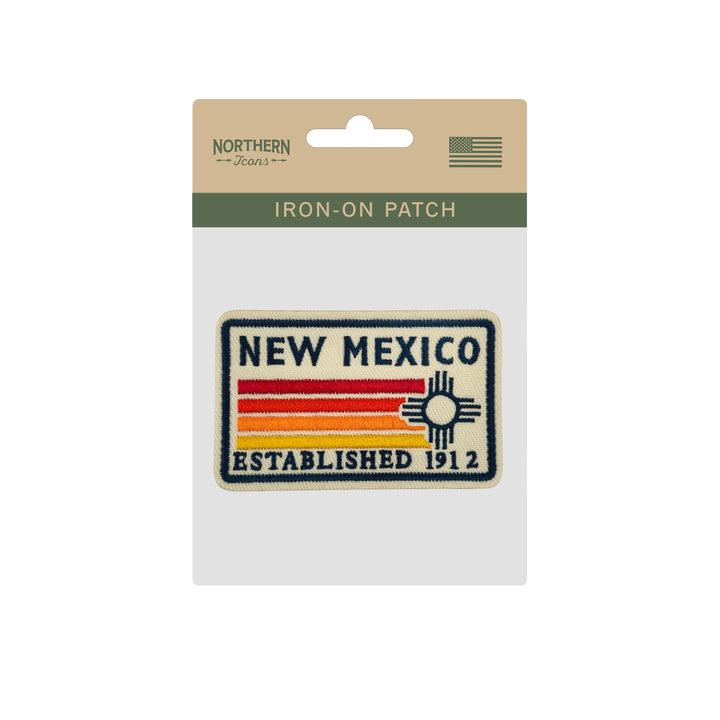 New Mexico Zia Sun Embroidered Iron-On Patch – Vintage State Souvenir Patch