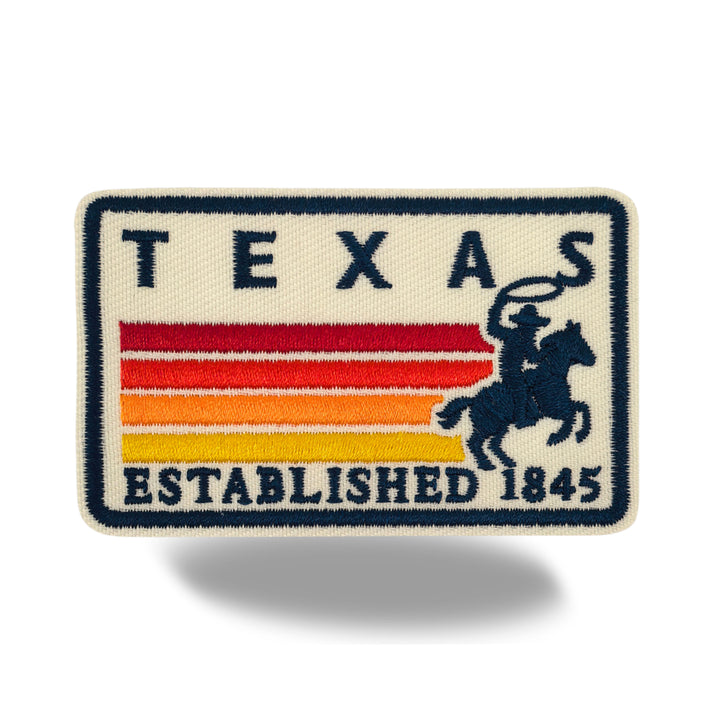 Texas Cowboy Embroidered Iron-On Patch – Vintage State Souvenir Patch