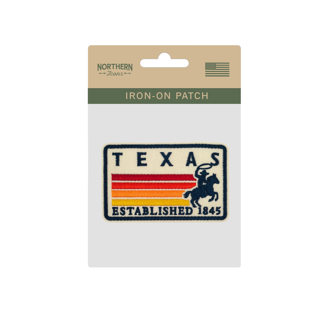 Texas Cowboy Embroidered Iron-On Patch – Vintage State Souvenir Patch