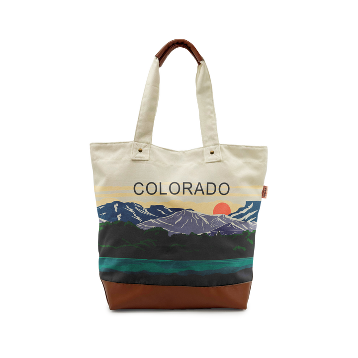 Colorado Sunset Vista Canvas Tote Bag