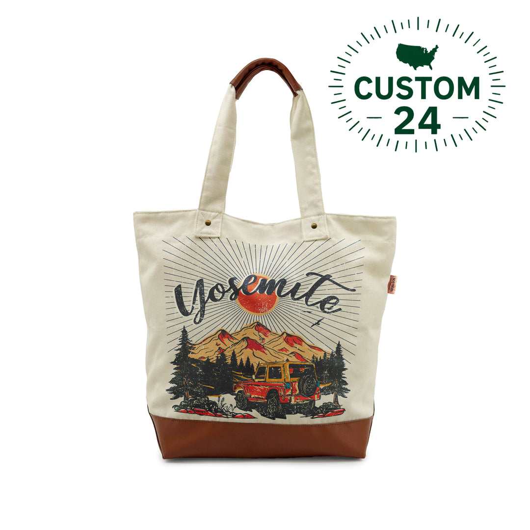 Yosemite Canvas Tote Bag – National Park Adventure Travel Shoulder Bag