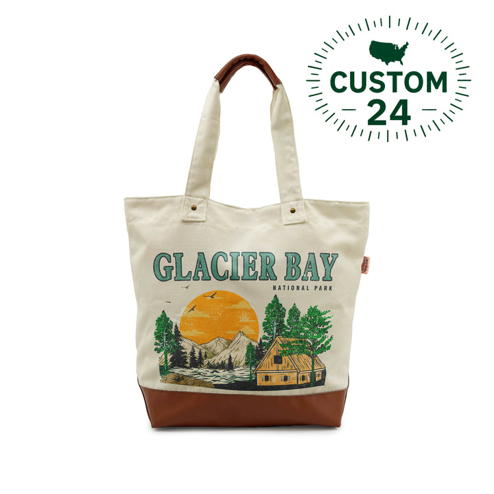 Glacier Bay Canvas Tote Bag – National Park Adventure Travel Shoulder Bag